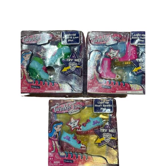 NEW Skechers Twinkle Toes Dolls Shoe Packs - Three Pairs Collectible & Light-Up - Picture 9 of 13